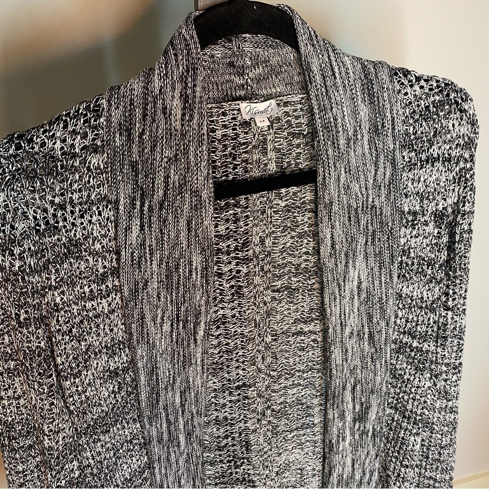 KISMET Open Front Grey Knit Cardigan Sweater Size Small - Picture 7 of 9